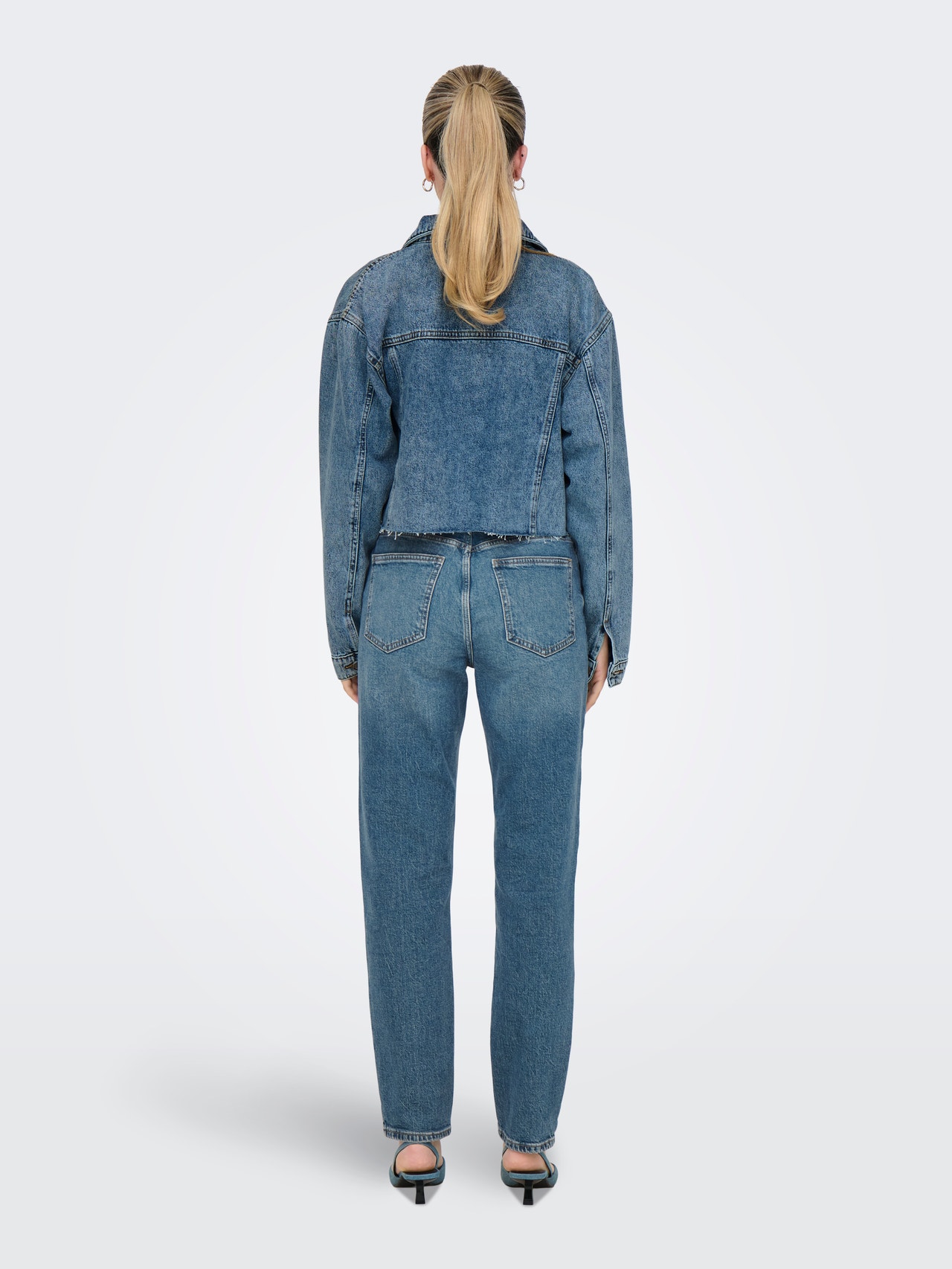 ONLY ONLEMILY High waist Straight Fit Jeans -Dark Blue Denim - 15302428