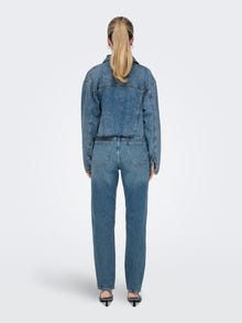ONLY ONLEMILY High waist Straight Fit Jeans -Dark Blue Denim - 15302428
