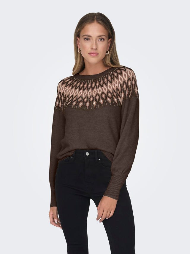 ONLY O-neck knitted pullover - 15302463