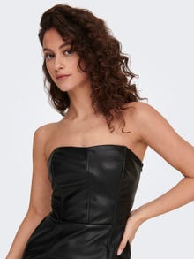 ONLY Slim Fit Off Shoulder Kort kjole -Black - 15302612