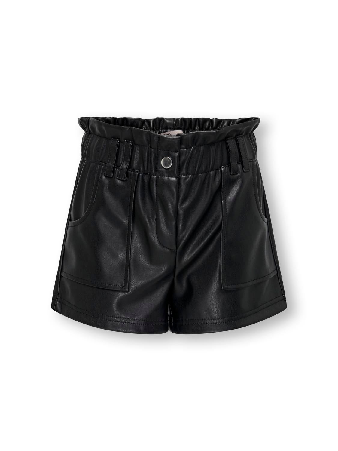 Kogstephanie Normal Geschnitten Shorts In Lederoptik