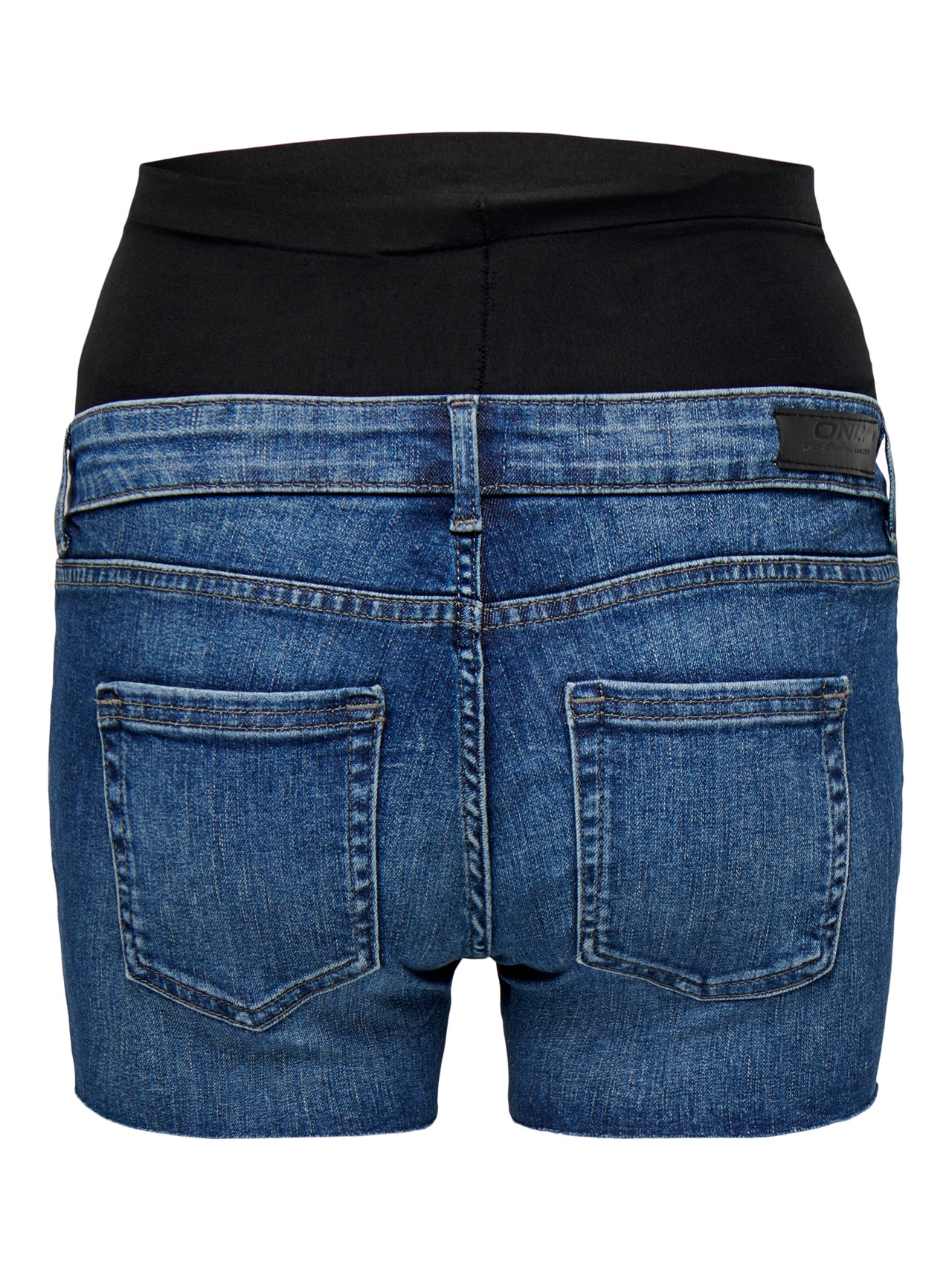 ONLY Mama denim shorts -Dark Blue Denim - 15302617