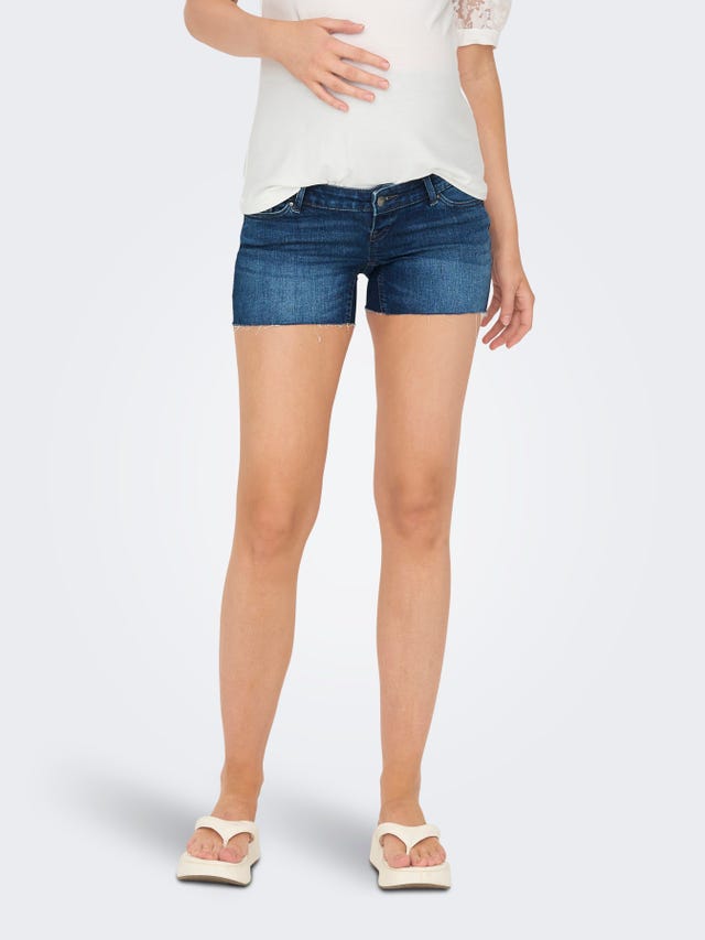ONLY Normal geschnitten Mittlere Taille Offener Saum Maternity Shorts - 15302617