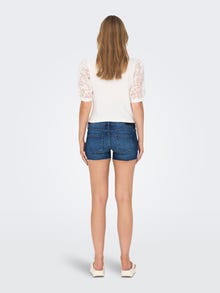 ONLY Regular fit Mid waist Onafgewerkte zoom Zwangerschap Shorts -Dark Blue Denim - 15302617