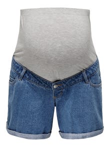 ONLY Mama denim shorts -Medium Blue Denim - 15302622