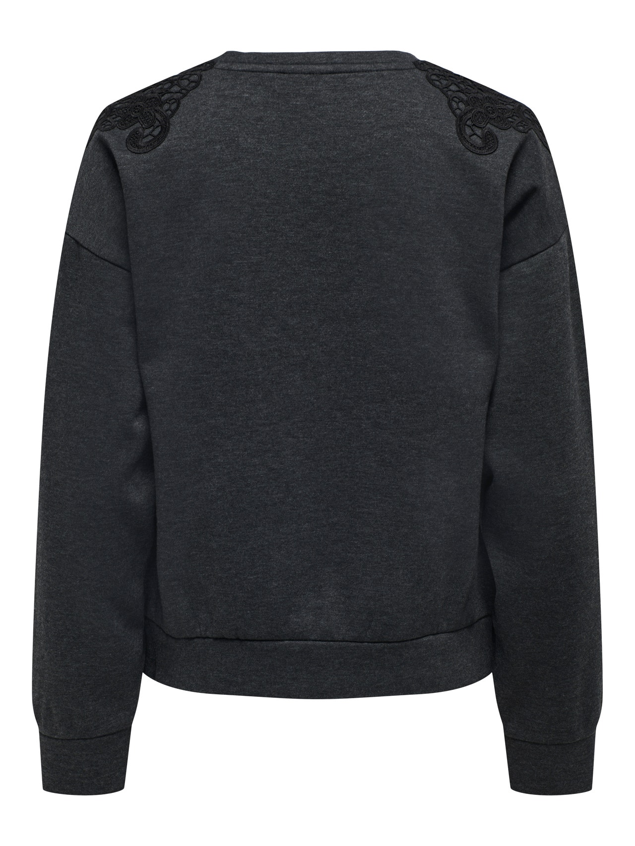 ONLY Regular Fit O-Neck Sweatshirt -Dark Grey Melange - 15302639