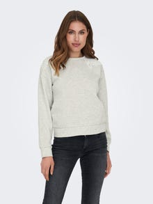 ONLY Normal geschnitten Rundhals Sweatshirt -Light Grey Melange - 15302639