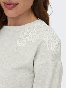 ONLY Regular Fit Round Neck Sweatshirt -Light Grey Melange - 15302639