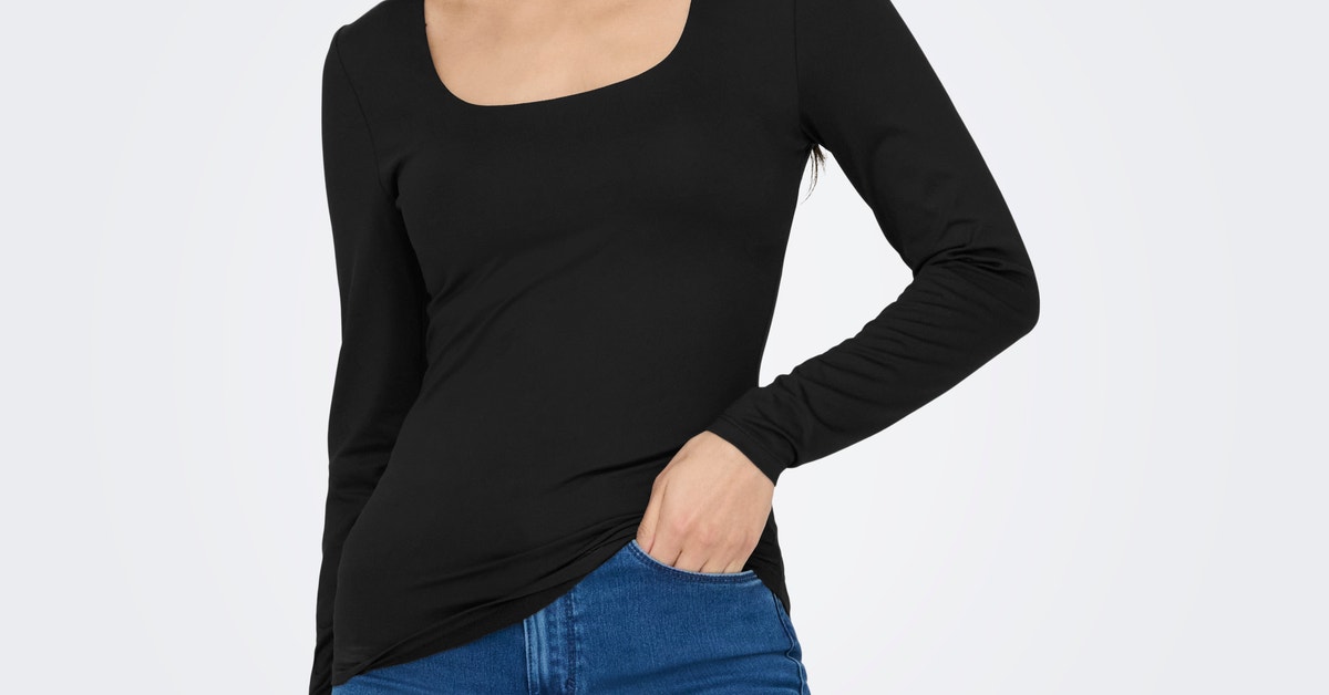 ONLY Onlea Langarm Top Mit U-Ausschnitt - Bequemes Basic Für Jeden Tag