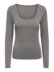 ONLY Long Sleeved Basic Top -Thunderstorm - 15302647