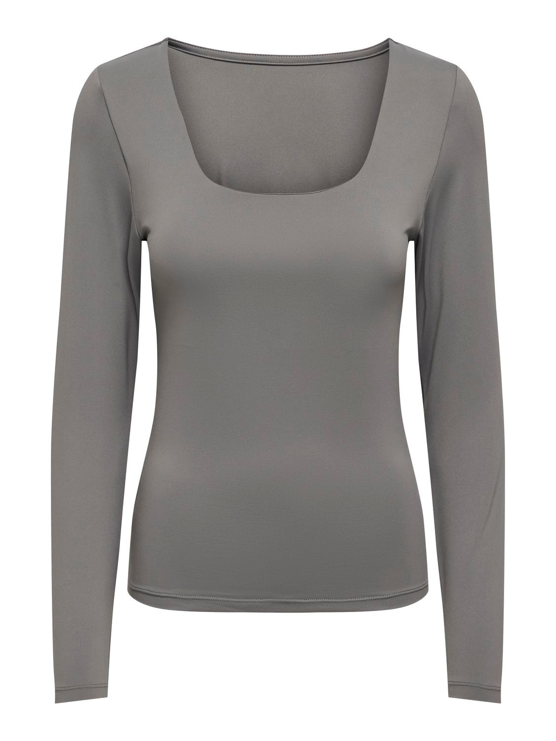 ONLY Long Sleeved Basic Top -Thunderstorm - 15302647