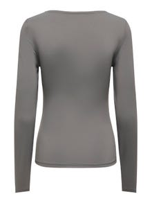 ONLY Square neck rib top -Thunderstorm - 15302647