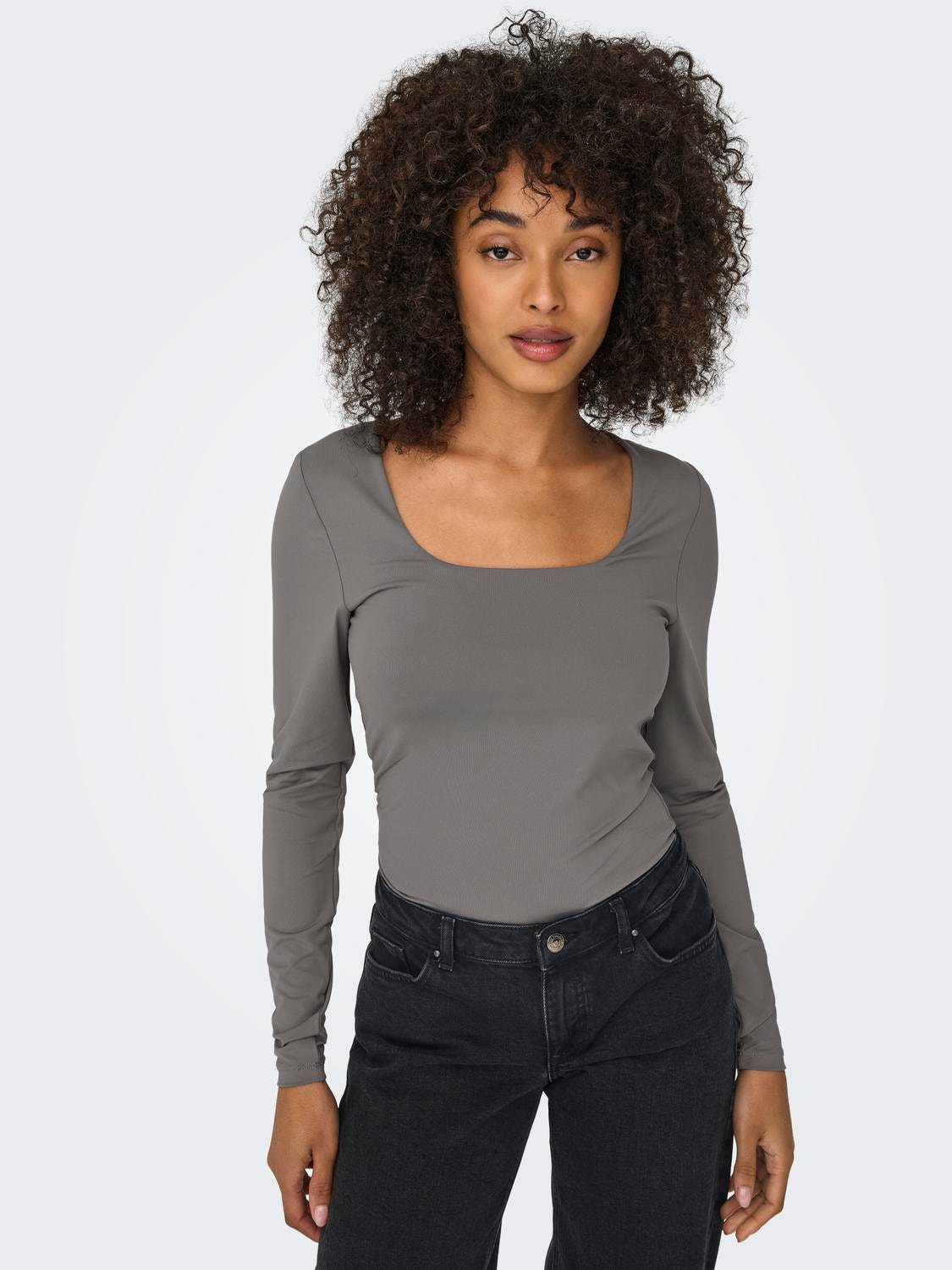 ONLY Tops Corte standard Cuello en U -Thunderstorm - 15302647