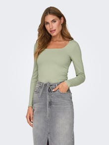 ONLY Long Sleeved Basic Top -Desert Sage - 15302647