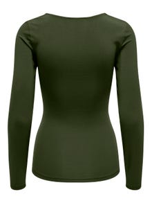 ONLY Long Sleeved Basic Top -Rifle Green - 15302647