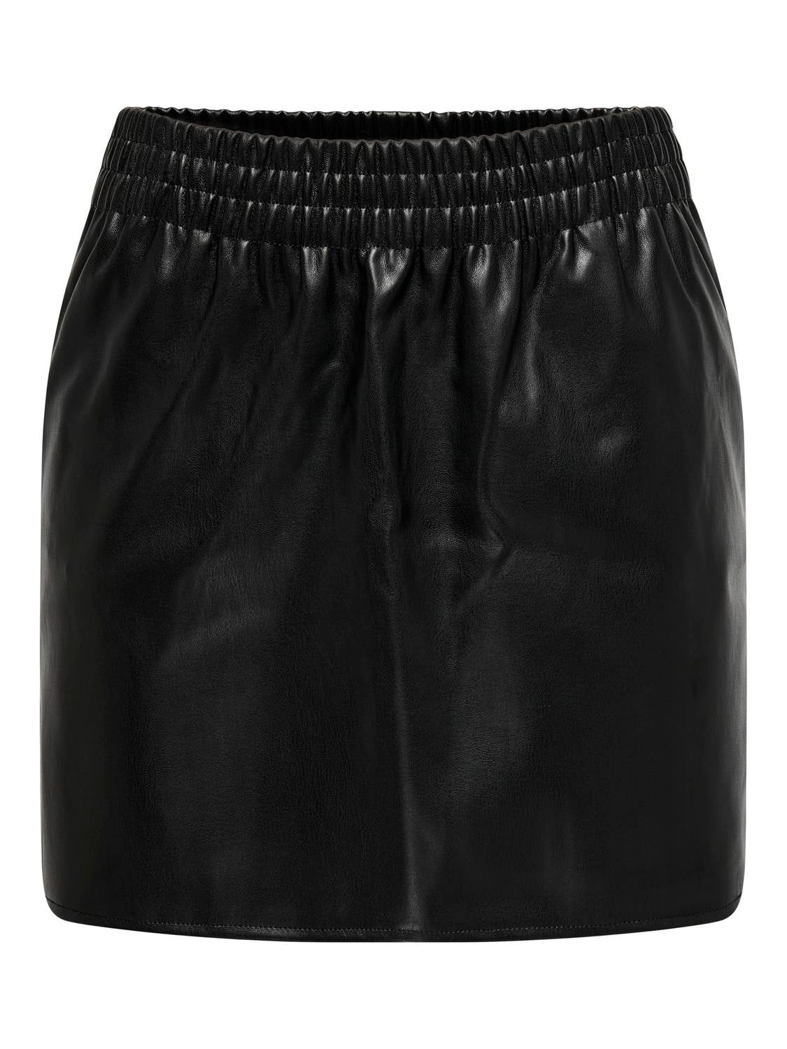 Faux leather outlet skirt elastic waist