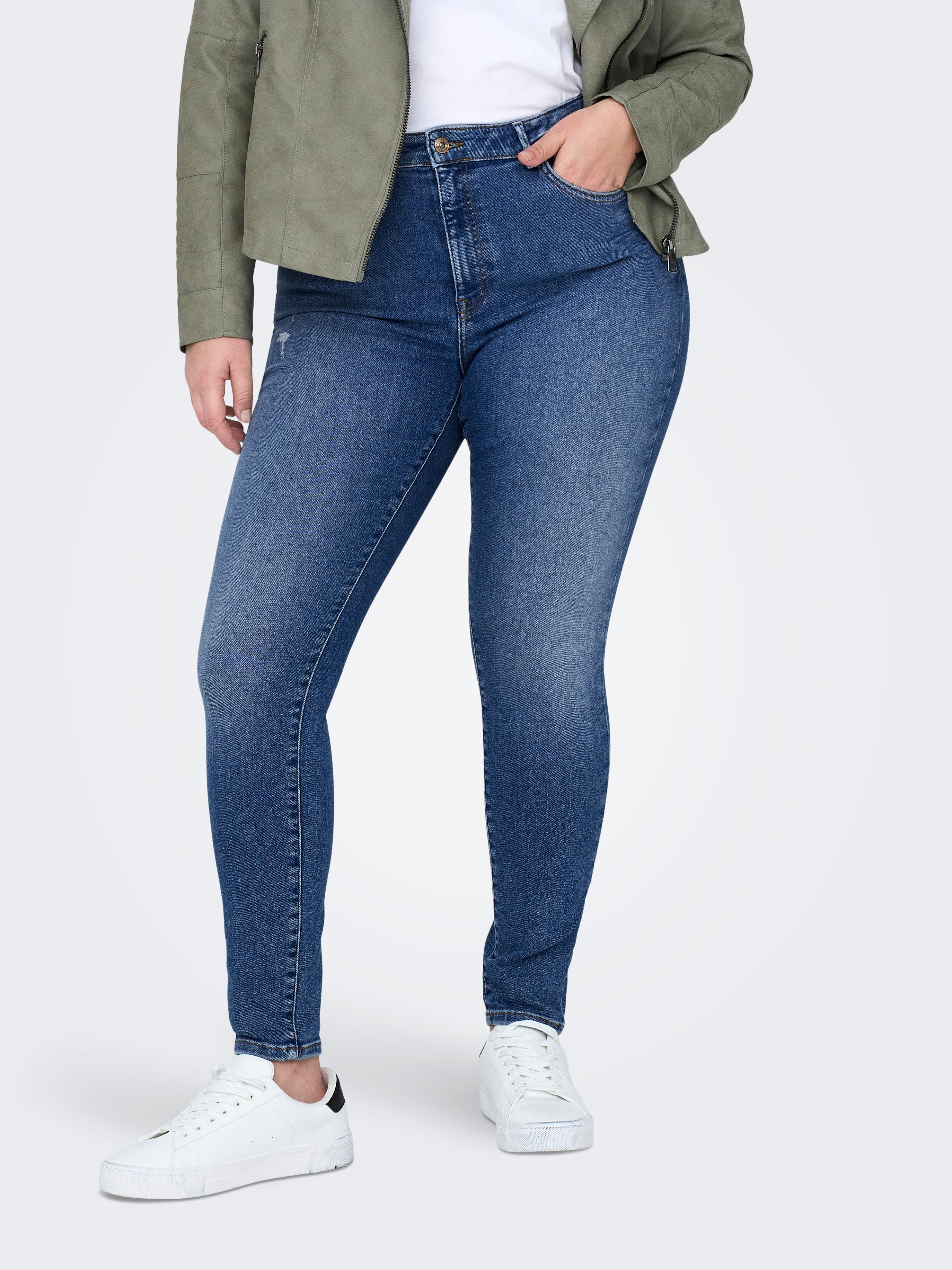 Double Breasted High Waist Skinny Jeans