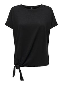 ONLY Locker geschnitten Rundhals T-Shirt -Black - 15302768