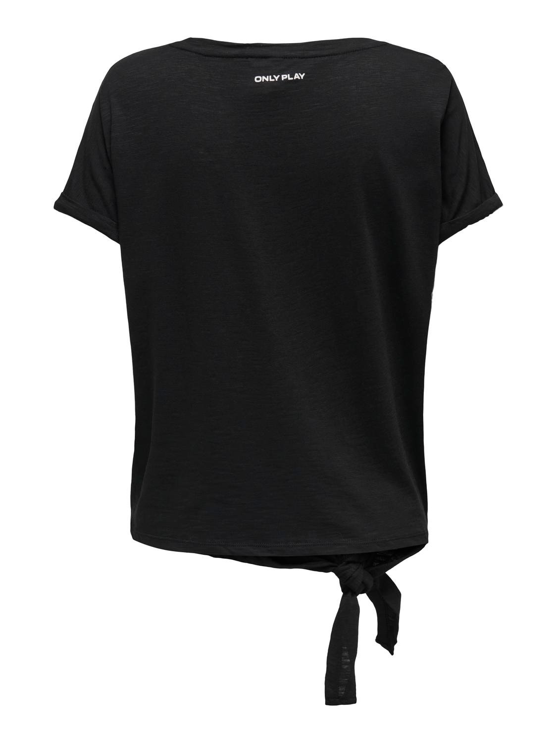 ONLY Training t-shirt with knot -Black - 15302768