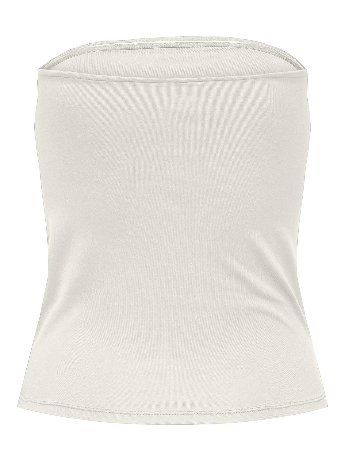 ONLY o-neck tube top -Cloud Dancer - 15302781