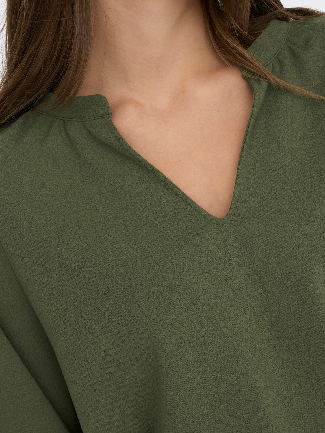 ONLY V-neck top with 3/4 sleeves -Kalamata - 15302785