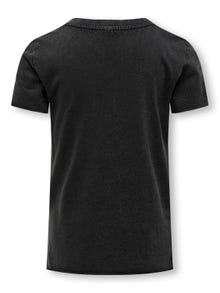ONLY O-neck t-shirt with print -Black - 15302798