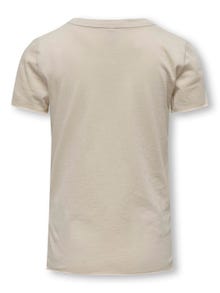 ONLY Slim Fit Rundhals T-Shirt -Pumice Stone - 15302798