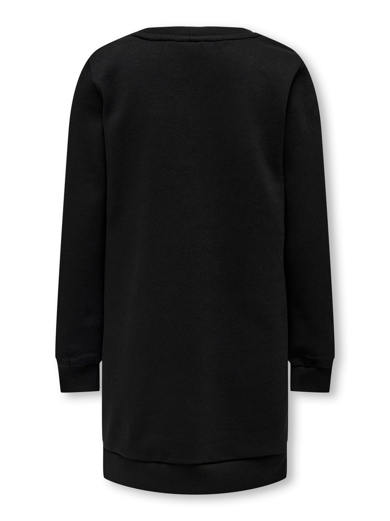 ONLY O-neck sweatshirt dress -Black - 15302801