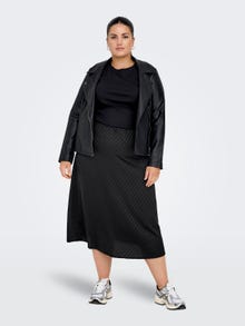 ONLY Curvy midinederdel -Black - 15302846