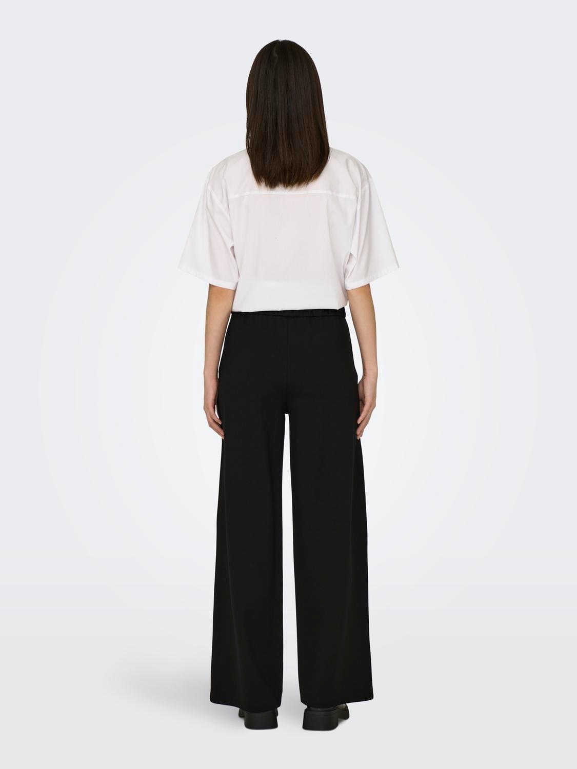 ONLY Trousers with high waist -Black - 15302855