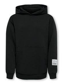 ONLY Solid color hoodie -Black - 15302859