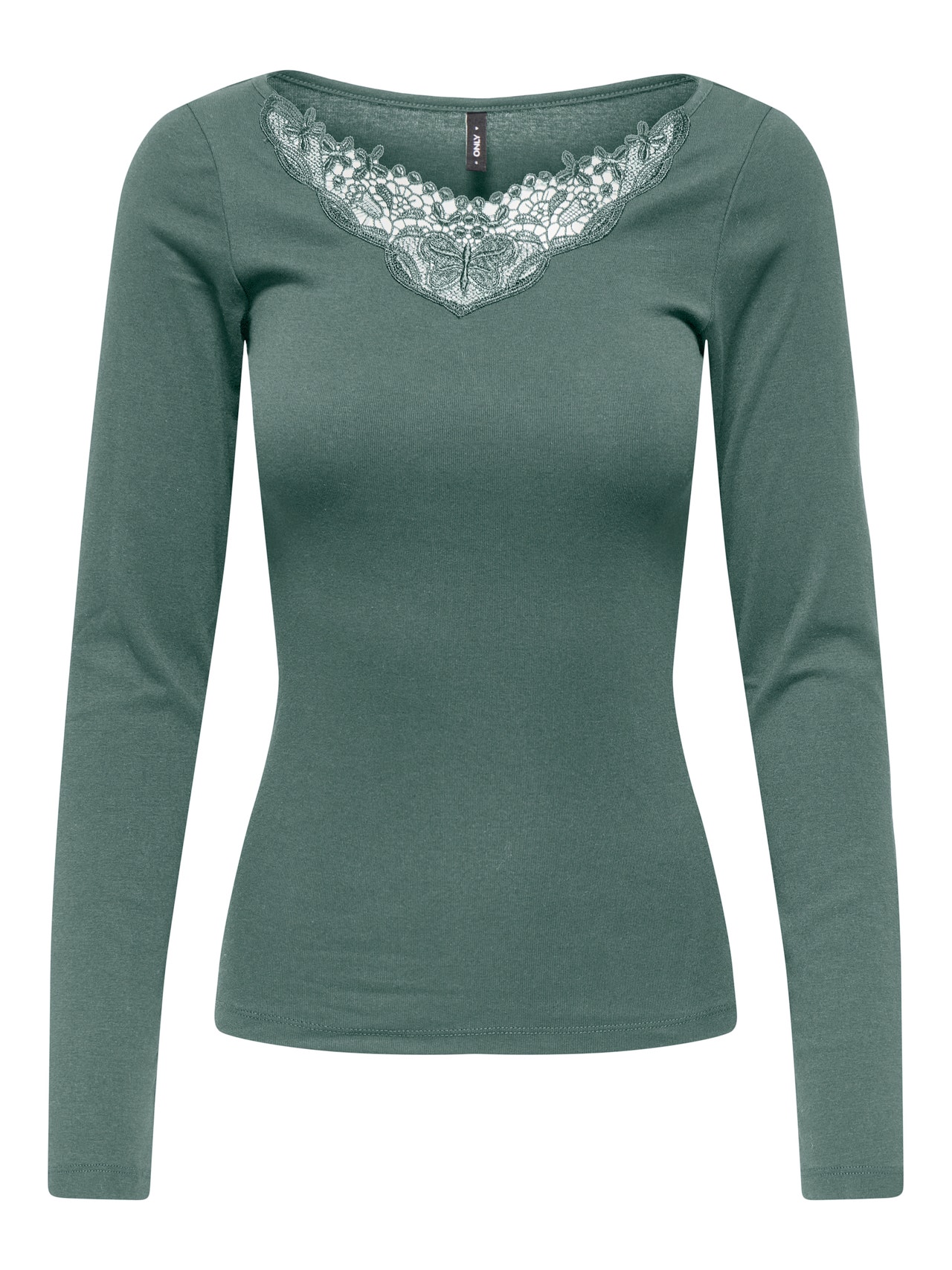 ONLY Tavapärane lõige Sirge kaelus Top -Balsam Green - 15302894