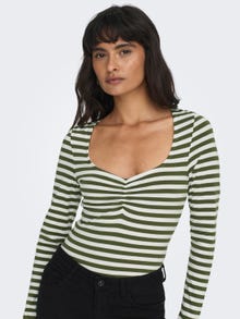 ONLY Tops Regular Fit Col rond -Winter Moss - 15302911