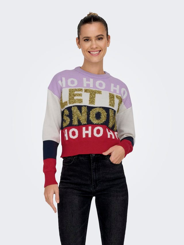 ONLY Christmas knitted pullover - 15302922