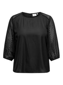 ONLY Curvy top with 3/4 sleeves -Black - 15302926
