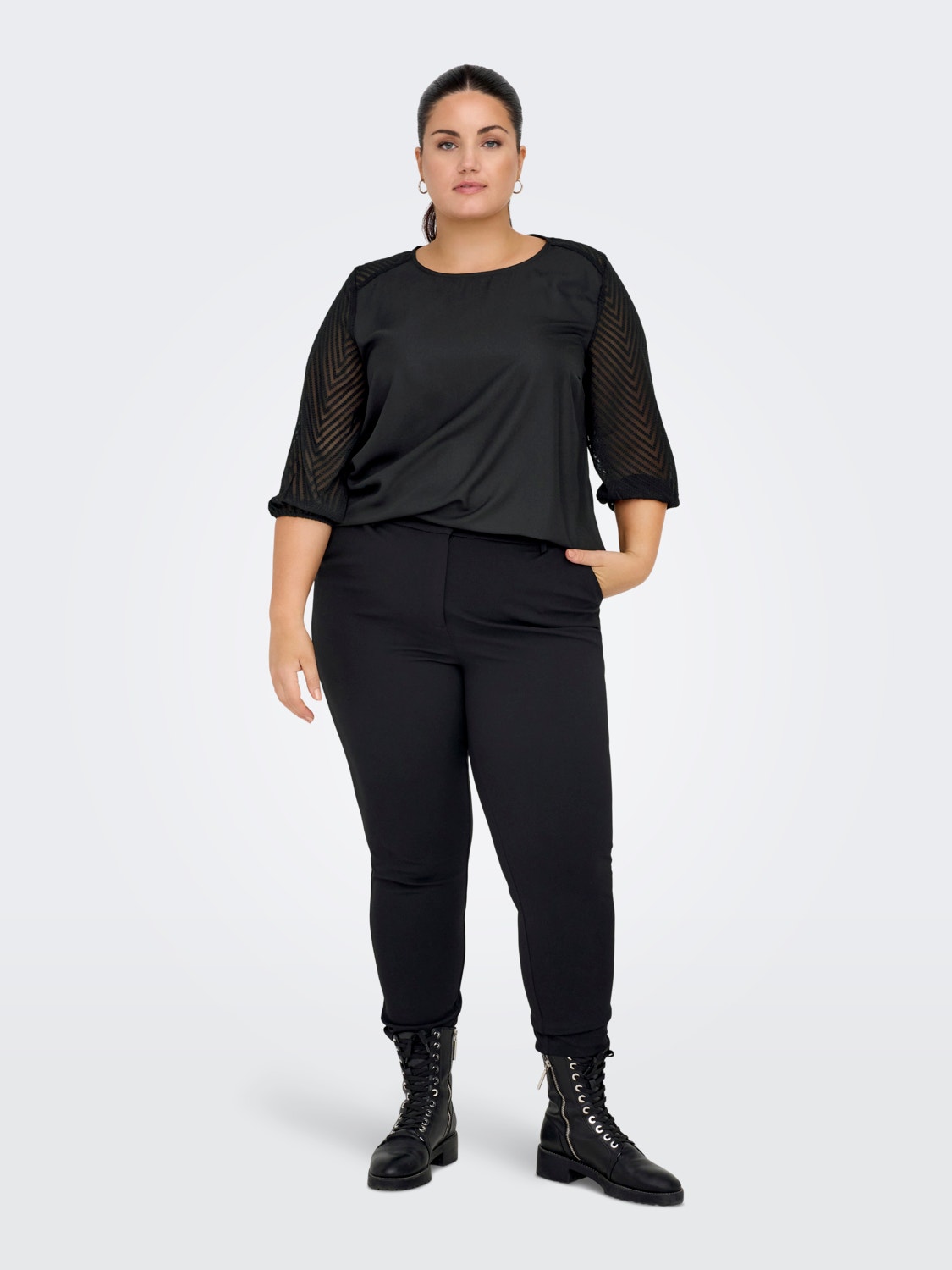 ONLY Tops Regular Fit Col rond -Black - 15302926
