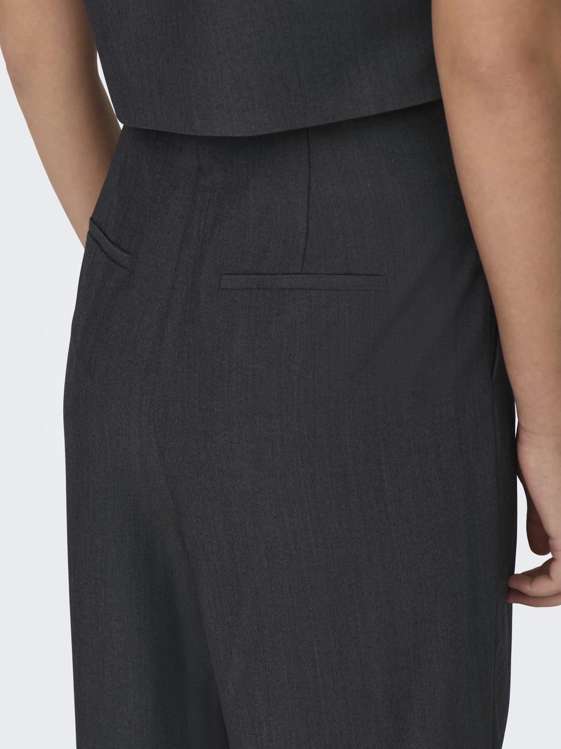 ONLY Classic wide pants -Dark Grey - 15303073