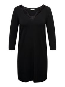ONLY Vestido corto Corte regular Cuello en V -Black - 15303133