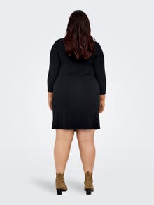 ONLY Curvy v-neck dress -Black - 15303133