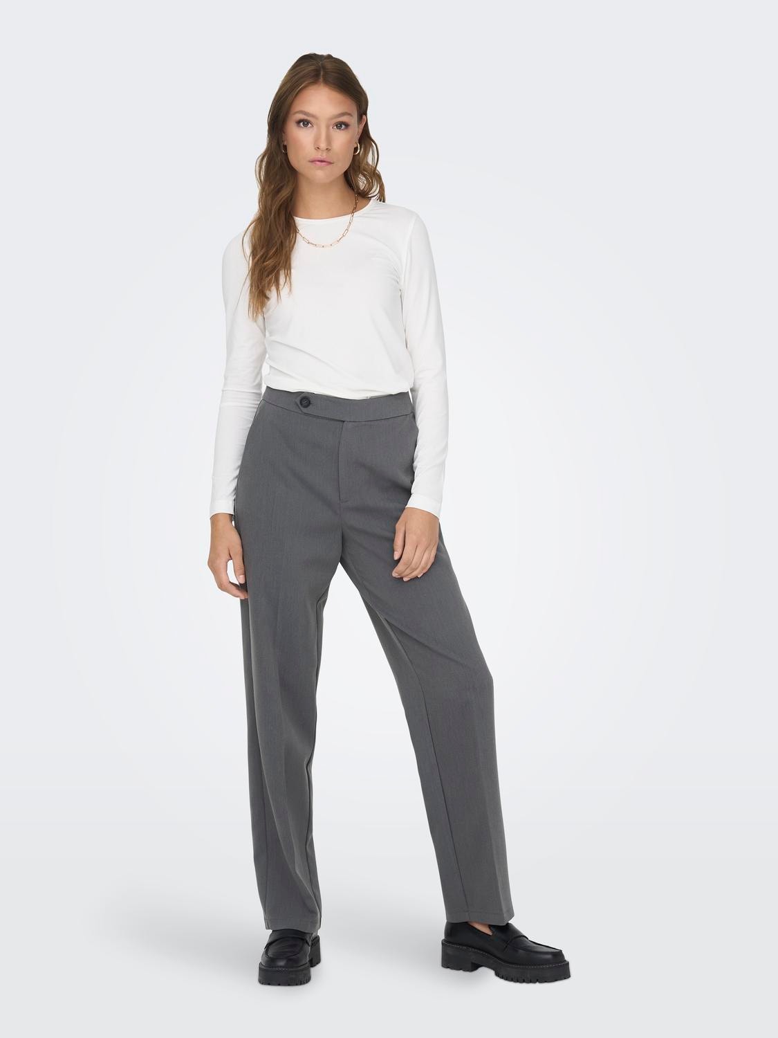 High Waisted Grey Trousers