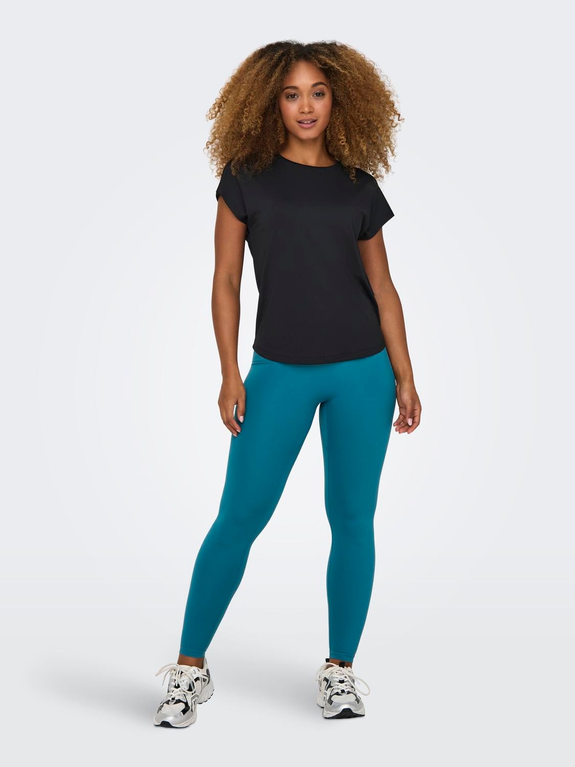 High waist training leggings, Dark Turquoise