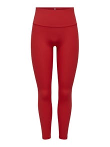ONLY Leggings Tight Fit Taille très haute -Mars Red - 15303178