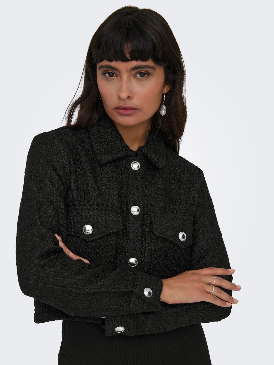 Short jacket with buttons | Black | ONLY®