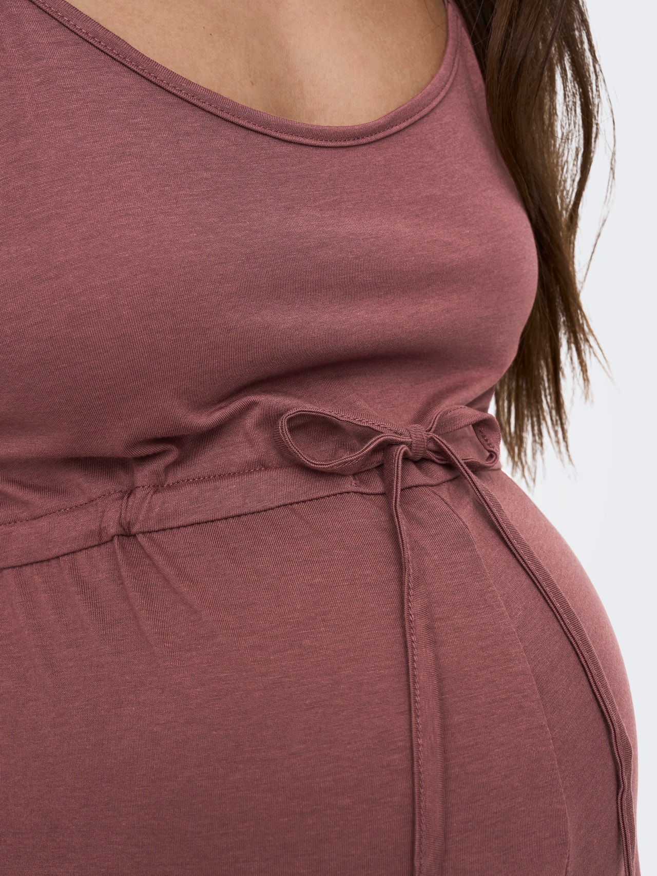 ONLY Kleiner Stehkragen mit Knopfleiste Maternity Body -Rose Brown - 15303218