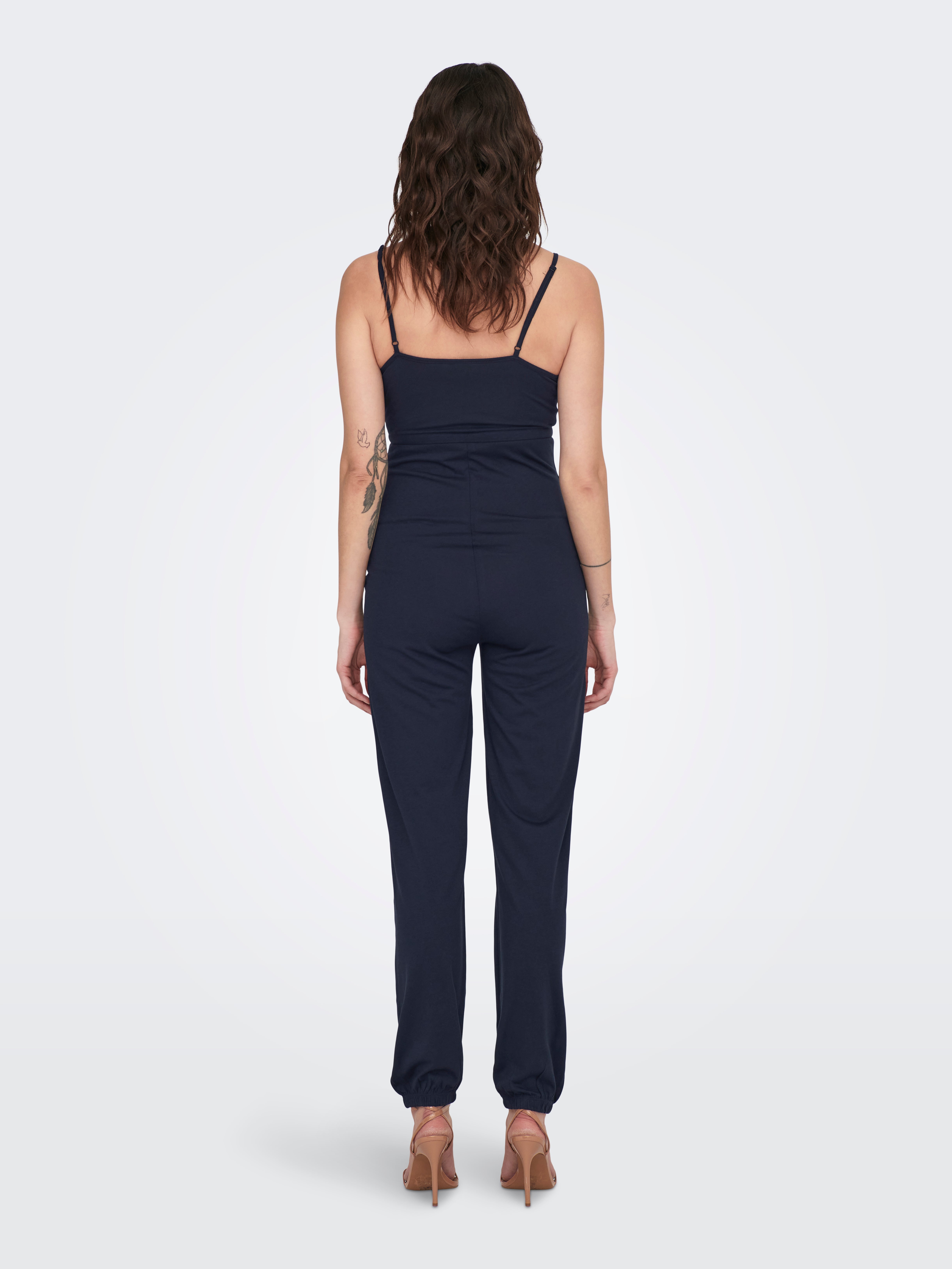 Navy cheap sleeveless jumpsuit