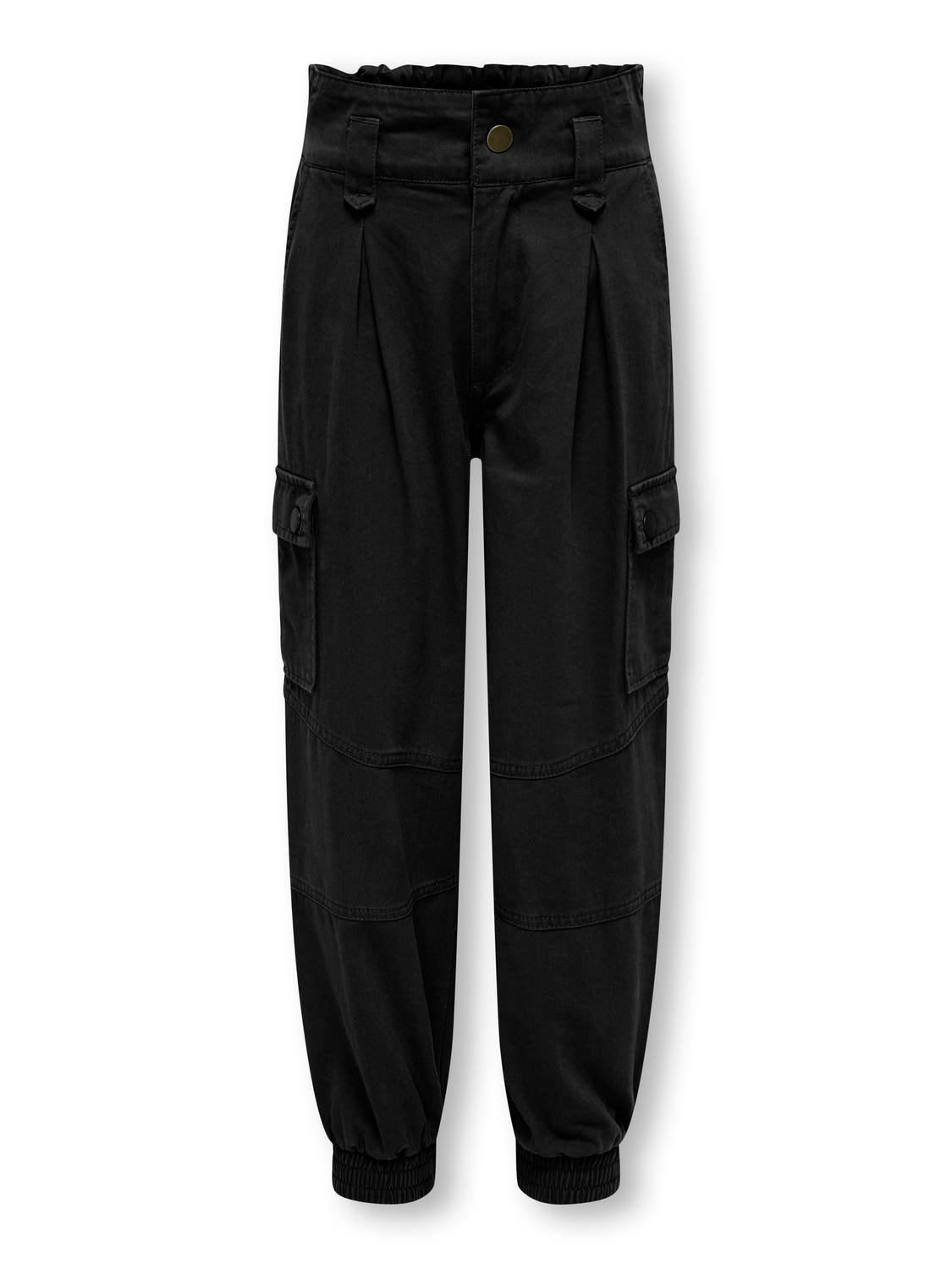 ONLY Pantalons Cargo Fit Élastique -Black - 15303221