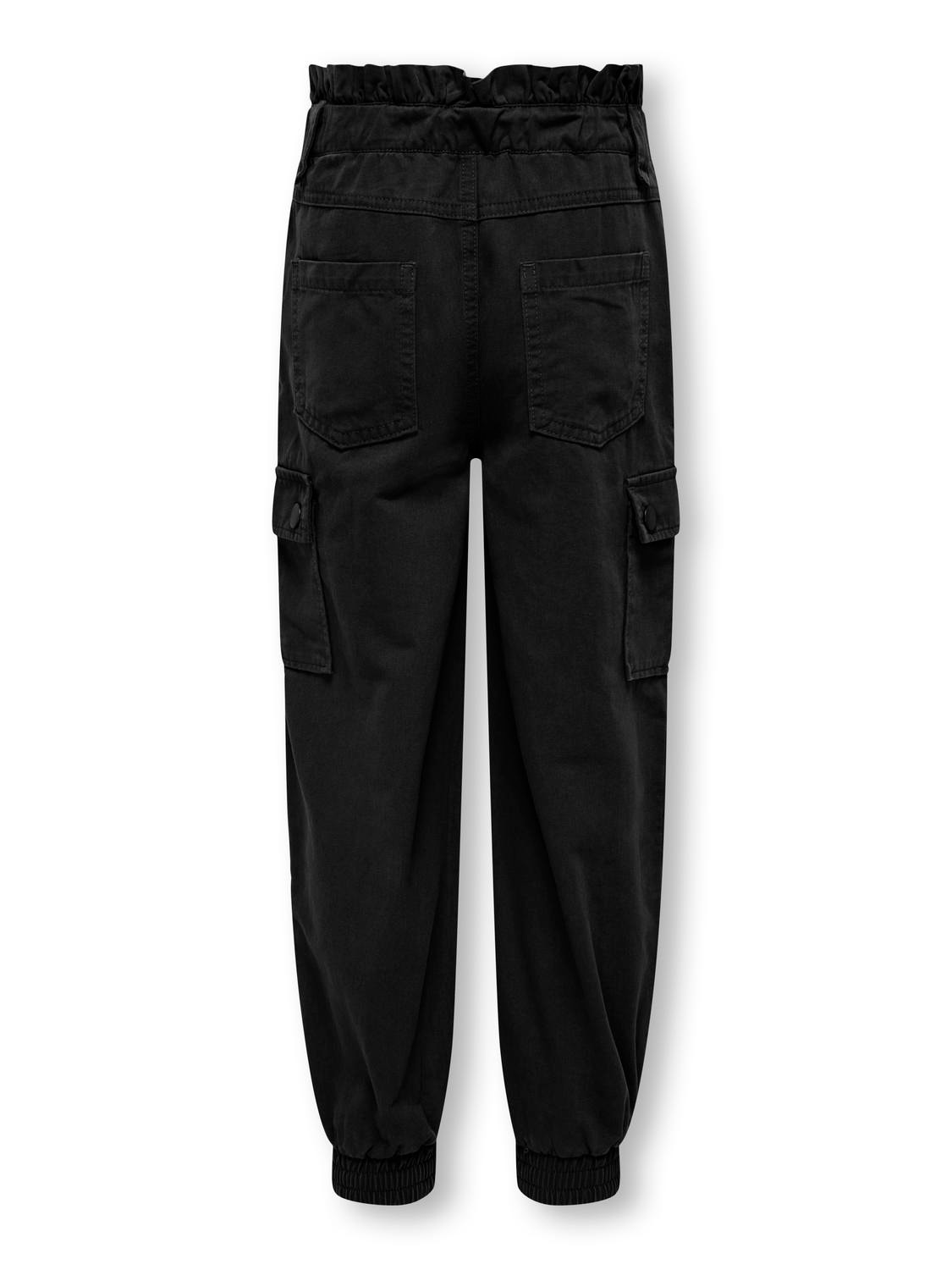 ONLY Pantalones Corte cargo Detalle elástico -Black - 15303221