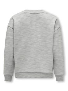 ONLY Sweat-shirts Regular Fit Col rond -Light Grey Melange - 15303247