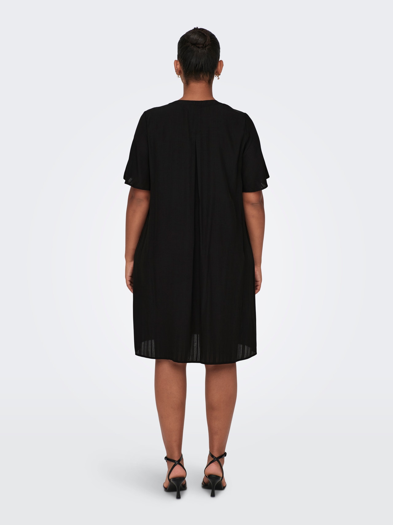 ONLY Curvy v-neck dress -Black - 15303281