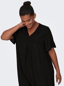 ONLY Curvy v-neck dress -Black - 15303281